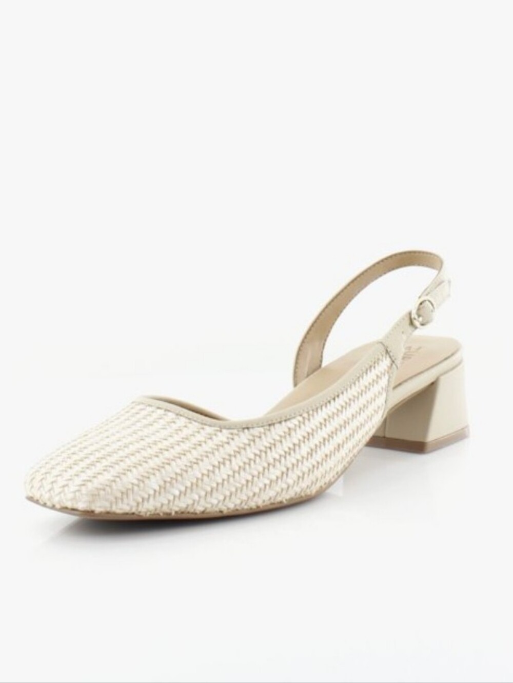 Naturalizer Jayla Women's Heels Natural Light Tan Woven Fabric Size 6M